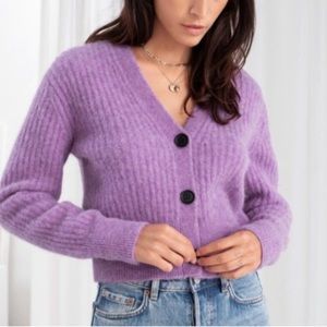 & Other Stories alpaca crop cardigan Small